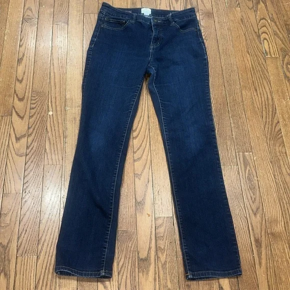 St. John's Bay Blue Straight Leg Jeans Classic Style - Picture 2 of 9